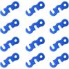 image:imageAzarxis Aluminum Alloy Paracord Tensioners Rope Adjuster Ultralight Strong Tent Guyline Cord Wind Rope BuckleA  Blue Threehole Shape  12 Pack