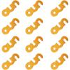 image:imageAzarxis Aluminum Alloy Paracord Tensioners Rope Adjuster Ultralight Strong Tent Guyline Cord Wind Rope BuckleA  Gold Threehole Shape  12 Pack
