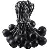 image:imageAzarxis Ball Bungee Cords with Elastic String for Canopy Tarp Straps Tent Poles and Wires Black amp White  8 inch
