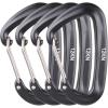 image:imageAzarxis Carabiner Clips 12 25 kN Aluminium D Ring Heavy Duty Lightweight Caribeaners for Hammock Camping Hiking Outdoor Gym Dog Leash Backpack Harness1 12kN  Wiregate  Black  4 Pack