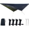 image:imageAzarxis Hammock Rain Fly Waterproof Tent Tarp Footprint  105 x 82 ft UV Protection Shelter Canopy for Camping Hiking and Survival Gear Lightweight and Compact Black  Accessories