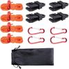 E - 4 Clips & 4 Cords - Φ3mm & 4 Carabiners