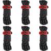 image:imageAzarxis Reflective Tent Guide Rope Lightweight Guy Line Cord with Aluminum Adjuster Guyline Tent Cord Tensioner for Camping Hiking Backpacking  Essential Survival Gear 13 Feet02 Black  6 Pack  4mm
