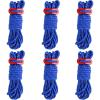 image:imageAzarxis Reflective Tent Guide Rope Lightweight Guy Line Cord with Aluminum Adjuster Guyline Tent Cord Tensioner for Camping Hiking Backpacking  Essential Survival Gear 13 Feet02 Blue  6 Pack  4mm
