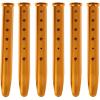 image:imageAzarxis Snow Sand Tent Stakes Pegs Aluminum UShaped Lightweight Heavy Duty Ground Nails for Beach Shade Canopy Camping Hiking Backpacking PicnicOrange  6 Pack