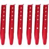 image:imageAzarxis Snow Sand Tent Stakes Pegs Aluminum UShaped Lightweight Heavy Duty Ground Nails for Beach Shade Canopy Camping Hiking Backpacking PicnicRed  6 Pack