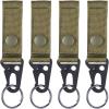 image:imageAzarxis Tactical Molle Key Ring Chain Gear Clip Key Keeper Keychain Nylon Belt Key Holder Carabiners Hanger Buckle HookArmy Green  4 Pack