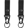 image:imageAzarxis Tactical Molle Key Ring Chain Gear Clip Key Keeper Keychain Nylon Belt Key Holder Carabiners Hanger Buckle HookBlack  2 Pack