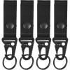 image:imageAzarxis Tactical Molle Key Ring Chain Gear Clip Key Keeper Keychain Nylon Belt Key Holder Carabiners Hanger Buckle HookBlack  4 Pack