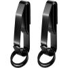 image:imageAzarxis Tactical Molle Key Ring Gear Clip Keychain Keeper Belt Hanging 360 Degrees Rotate Hook Holder01 Black  Single Side  2 Pack