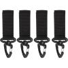image:imageAzarxis Tactical Molle Key Ring Gear Clip Keychain Keeper Belt Hanging 360 Degrees Rotate Hook Holder03 Black  4 Pack