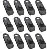 image:imageAzarxis Tarp Clips Awning Clamp Set Heavy Duty amp MultiPurpose amp Thumb Screw Tent Tighten Lock Grip for Outdoors Camping Farming Garden Canopy Black Upgraded Version Clips  12 Pack
