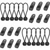 image:imageAzarxis Tarp Clips Clamps Heavy Duty Lock Grip with Ball Bungee Cords Elastic String Tent Fasteners Clips Holder Car Cover Clamp 12 Tarp Clip  12 Black Bungee Cords