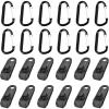 image:imageAzarxis Tarp Clips with Carabiner Heavy Duty Lock Grip Thumb Screw Tent Clamp for Awnings Outdoor Camping Caravan Canopies Car Covers Swimming Pool Covers Black  12 Tarp Clip  12 Carabiner
