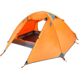 image:imageAzarxis 1 2 3 Person 3 Season Tent for Camping Backpacking Hiking Easy Set Up Waterproof Lightweight Professional Double Layer Aluminum Rod amp Carry Bag1 Orange  3 Person  4 Season