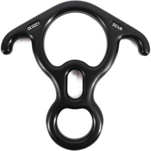 image:imageAzarxis 35 kN 50 kN Climbing Rescue Figure 8 Descender Large BentEar Rigging Plate Heavy Duty amp High Strength Rappel Device Equipment for Rappelling Belaying Tree Climbing Aerial Silks Rigging02 Black  50 kN