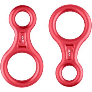 image:imageAzarxis 35 kN 50 kN Climbing Rescue Figure 8 Descender Large BentEar Rigging Plate Heavy Duty amp High Strength Rappel Device Equipment for Rappelling Belaying Tree Climbing Aerial Silks Rigging01 Red  35 kN  2 Pack