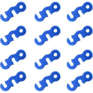image:imageAzarxis Aluminum Alloy Paracord Tensioners Rope Adjuster Ultralight Strong Tent Guyline Cord Wind Rope BuckleA  Blue Threehole Shape  12 Pack