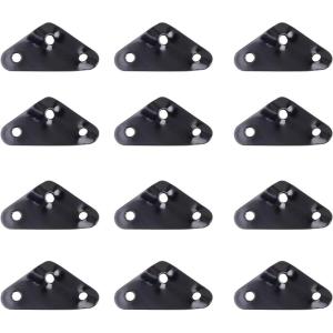 image:imageAzarxis Aluminum Alloy Paracord Tensioners Rope Adjuster Ultralight Strong Tent Guyline Cord Wind Rope BuckleC  Black Triangle Shape  12 Pack