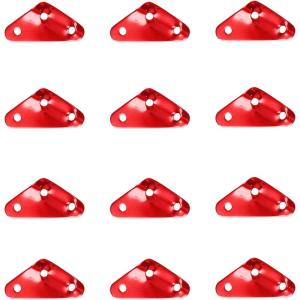 image:imageAzarxis Aluminum Alloy Paracord Tensioners Rope Adjuster Ultralight Strong Tent Guyline Cord Wind Rope BuckleC  Red Triangle Shape  12 Pack