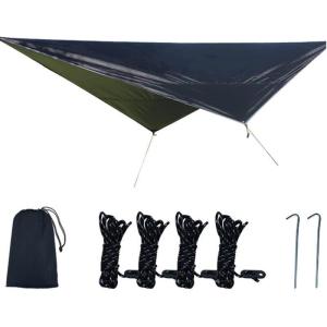 image:imageAzarxis Hammock Rain Fly Waterproof Tent Tarp Footprint  105 x 82 ft UV Protection Shelter Canopy for Camping Hiking and Survival Gear Lightweight and Compact Black  Accessories