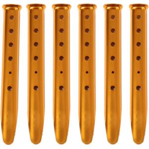image:imageAzarxis Snow Sand Tent Stakes Pegs Aluminum UShaped Lightweight Heavy Duty Ground Nails for Beach Shade Canopy Camping Hiking Backpacking PicnicOrange  6 Pack