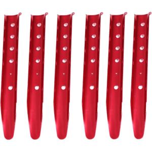 image:imageAzarxis Snow Sand Tent Stakes Pegs Aluminum UShaped Lightweight Heavy Duty Ground Nails for Beach Shade Canopy Camping Hiking Backpacking PicnicRed  6 Pack