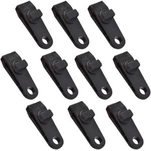 image:imageAzarxis Tarp Clips Awning Clamp Set Heavy Duty amp MultiPurpose amp Thumb Screw Tent Tighten Lock Grip for Outdoors Camping Farming Garden Canopy C  Black  10 Pack