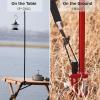 image:imageAzarxis Camping Table Folding Lamp Pole Portable amp Lightweight Lantern Light Clip Bracket with Clamp for Picnic Hiking Fishing Backpacking Traveling BBQ