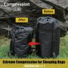 image:imageAzarxis Compression Stuff Sack WaterResistant Ultralight Sleeping Bag Storage Bag Space Saving Gear for Traveling Camping Hiking Backpacking1 Black