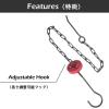 image:imageAzarxis Grill Camping Tripod Portable Outdoor Cooking Tripod with Adjustable Hang Chain for Campfire Picnic Hanging Pot Stand Aluminum Cookware Accessory Lightweight Durable Red