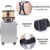 image:imageAzarxis Luggage Straps Bag Bungees Easy to Add a Bag Travel Suitcase Elastic Belt Packing Straps Adjustable with Buckles Red 94 x 1