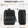 image:imageAzarxis Molle Pouches Tactical Compact EDC Small Utility Pouch Waist Bags Sundries Storage Admin Organize Gear Gadget for Military Backpack04 Black  591x433  649x453