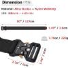 image:imageAzarxis Tactical Battle Belt Heavy Duty Molle Military Nylon Waist Belts Adjustable for Men Women Airsoft Shooting Paintball Hunting Outdoor Sports Black  with Carabiner  2 Key Ring