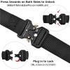 image:imageAzarxis Tactical Battle Belt Heavy Duty Molle Military Nylon Waist Belts Adjustable for Men Women Airsoft Shooting Paintball Hunting Outdoor Sports Black  with Carabiner  2 Key Ring