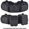 image:imageAzarxis Tactical Battle Belt Heavy Duty Molle Military Nylon Waist Belts Adjustable for Men Women Airsoft Shooting Paintball Hunting Outdoor Sports Black  with Hook