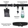 image:imageAzarxis Tactical Battle Belt Heavy Duty Molle Military Nylon Waist Belts Adjustable for Men Women Airsoft Shooting Paintball Hunting Outdoor Sports Black  with Carabiner  2 Key Ring