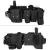 image:imageAzarxis Tactical Battle Belt Heavy Duty Molle Military Nylon Waist Belts Adjustable for Men Women Airsoft Shooting Paintball Hunting Outdoor Sports Black  with Pouch