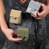 image:imageAzarxis Tactical Mini Belt Pouches MultiPurpose Small Battery Case Compact Utility EDC Card Slot Holder Waist Bags Military Molle Pack Sundries Storage Pack01 Army Green  2 Pack