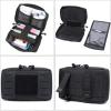 image:imageAzarxis Tactical Mini Belt Pouches MultiPurpose Small Battery Case Compact Utility EDC Card Slot Holder Waist Bags Military Molle Pack Sundries Storage Pack04 Black  with Waterproof Pocket