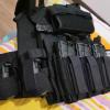image:imageAzarxis Tactical Mini Belt Pouches MultiPurpose Small Battery Case Compact Utility EDC Card Slot Holder Waist Bags Military Molle Pack Sundries Storage Pack02 Black  Pistol Mag Pouch  3 Pockets