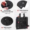 image:imageAzarxis Tactical Mini Belt Pouches MultiPurpose Small Battery Case Compact Utility EDC Card Slot Holder Waist Bags Military Molle Pack Sundries Storage Pack02 Black  Pistol Mag Pouch  2 Pockets