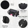 image:imageAzarxis Tactical Mini Belt Pouches MultiPurpose Small Battery Case Compact Utility EDC Card Slot Holder Waist Bags Military Molle Pack Sundries Storage Pack04 Black  with Waterproof Pocket