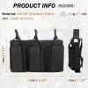image:imageAzarxis Tactical Mini Belt Pouches MultiPurpose Small Battery Case Compact Utility EDC Card Slot Holder Waist Bags Military Molle Pack Sundries Storage Pack02 Black  Pistol Mag Pouch  3 Pockets