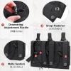 image:imageAzarxis Tactical Mini Belt Pouches MultiPurpose Small Battery Case Compact Utility EDC Card Slot Holder Waist Bags Military Molle Pack Sundries Storage Pack02 Black  Pistol Mag Pouch  3 Pockets