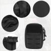 image:imageAzarxis Tactical Mini Belt Pouches MultiPurpose Small Battery Case Compact Utility EDC Card Slot Holder Waist Bags Military Molle Pack Sundries Storage Pack03 Black