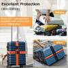 image:imageLuggage Straps for Suitcases Heavy Duty Adjustable Travel Belts with Sliding Buckle Easy to Identify Travel Accessories for Connecting Two Suitcases 4 Pack Black1 Rainbow  4 Pack