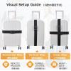 image:imageLuggage Straps for Suitcases Heavy Duty Adjustable Travel Belts with Sliding Buckle Easy to Identify Travel Accessories for Connecting Two Suitcases 4 Pack Black1 Black  4 Pack
