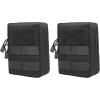image:imageAzarxis Molle Pouches Tactical Compact EDC Small Utility Pouch Waist Bags Sundries Storage Admin Organize Gear Gadget for Military Backpack03 Black  591x433  2 Pack