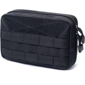 image:imageAzarxis Equipment MultiPurpose Tactical EDC Admin MOLLE Pouch Utility Tools Bag Organizer Military Waist Belt Modular Attachment02  Black